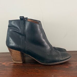Madewell Black Leather Ankle Booties with heel Size 11